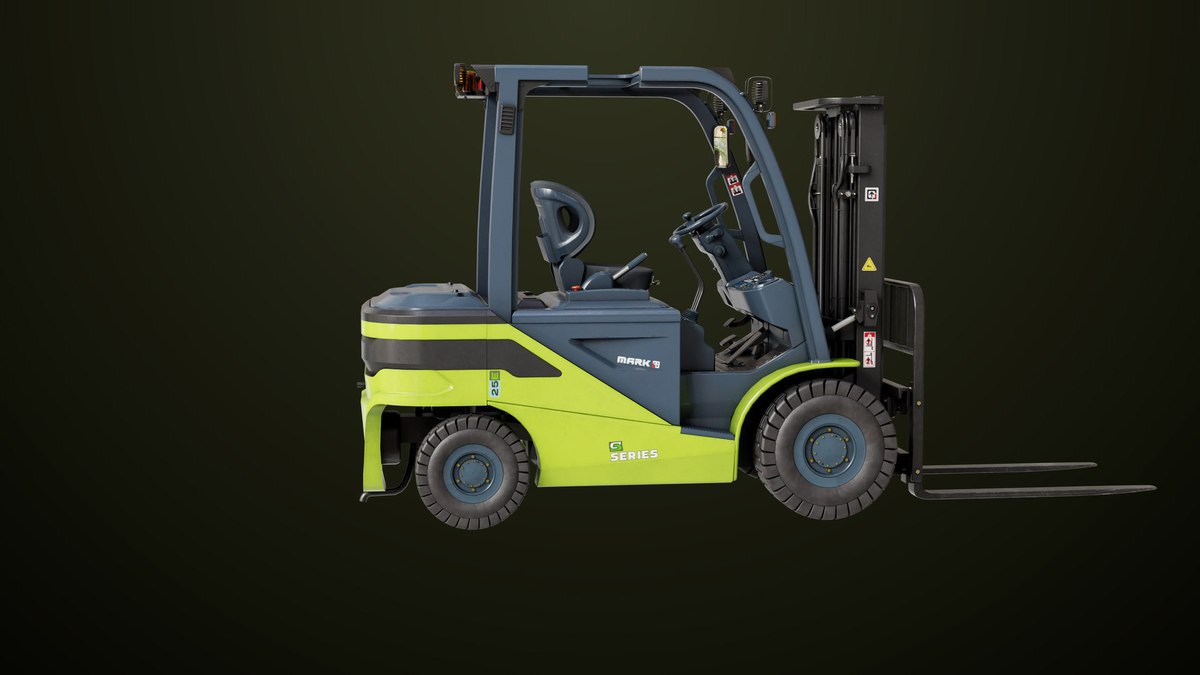 Forklift Truck03 Green URP HDRP Textures