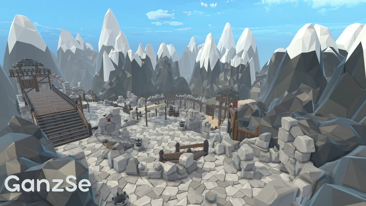 GanzSe Ruin Frontier Outpost - Modular Low Poly Environment
