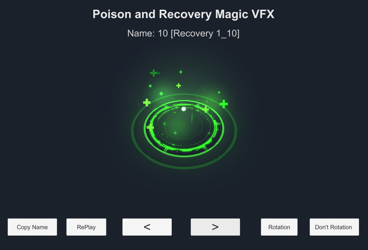 Poison and Recovery Magic VFX
