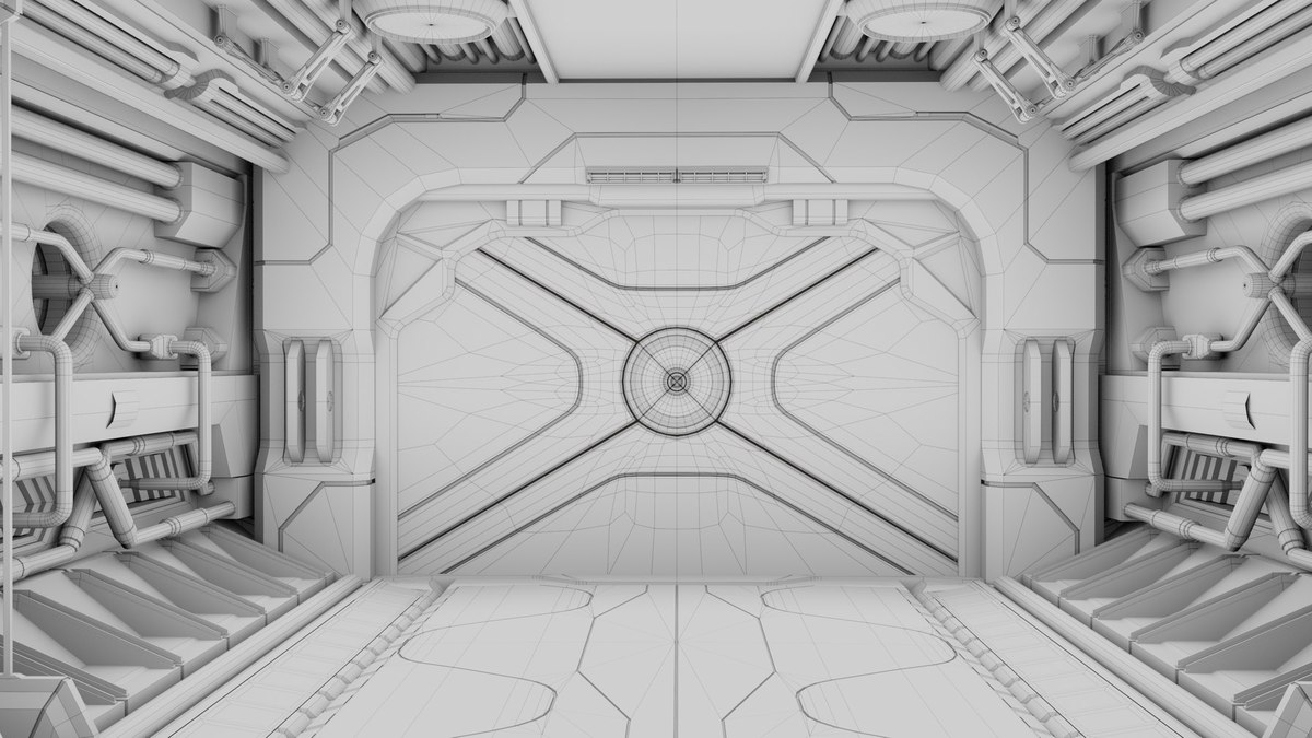 Sci Fi Corridor 01 URP HDRP Textures