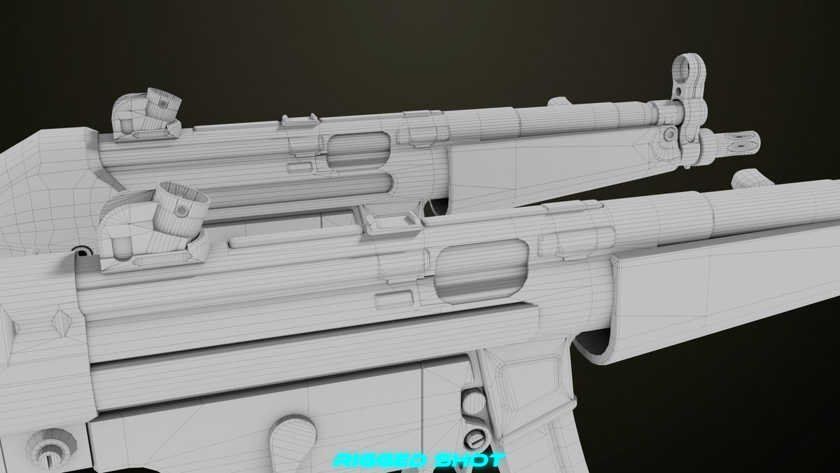 Two Machine Gun 15 Sandal Single Mat URP HDRP Textures