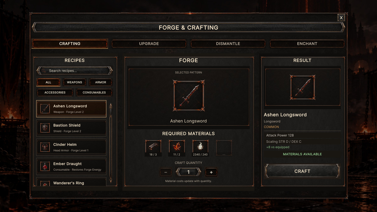 Abyssal Forge - Dark Fantasy RPG UI Kit