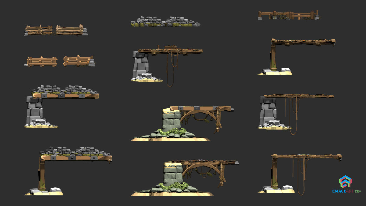 Roadside Tales: Backroad Bridges - Stylized Modular Kit