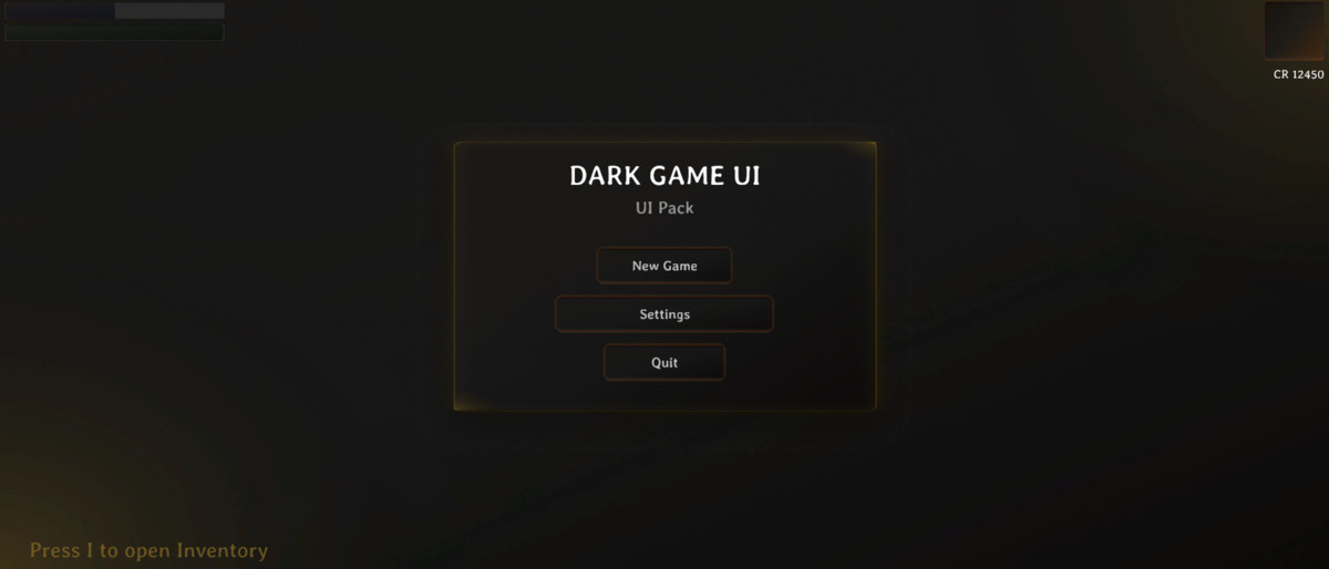 Dark Fantasy RPG UI Kit — Inventory, Menu & Settings