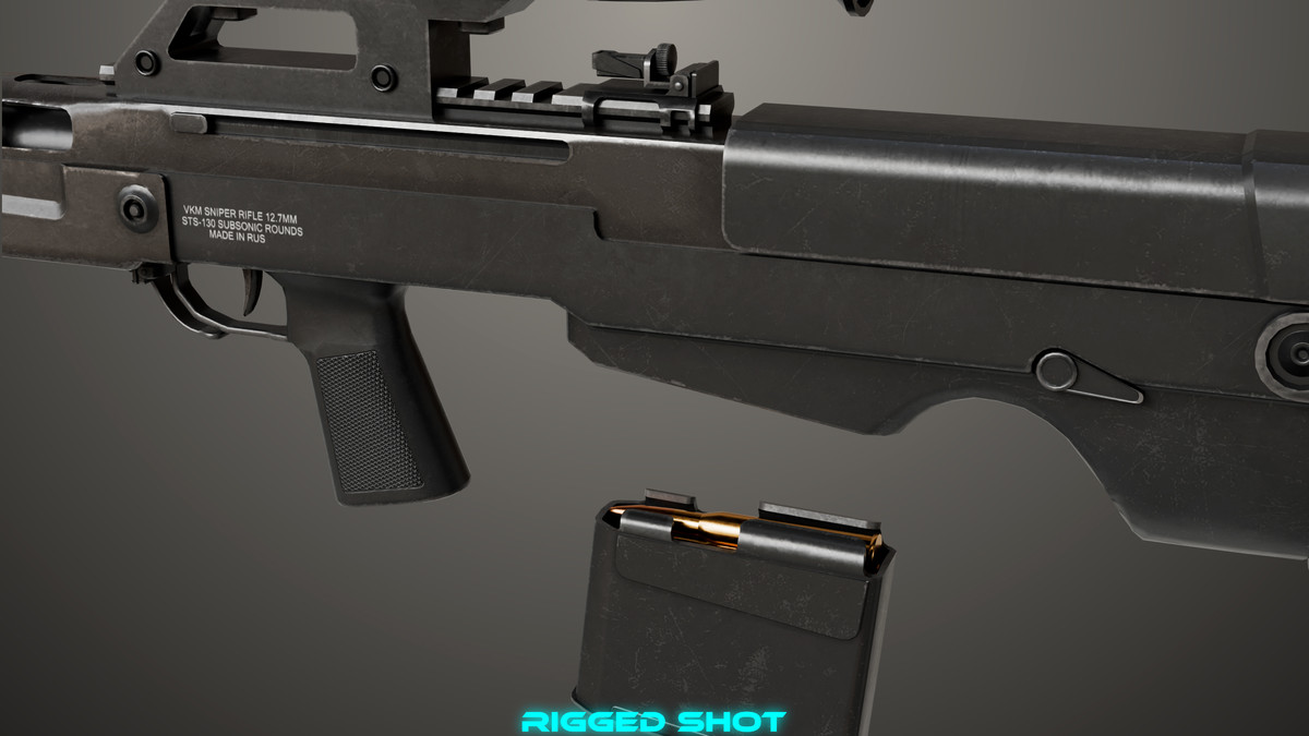 Sniper 05 Black and Sandal Single Mat URP HDRP Textures