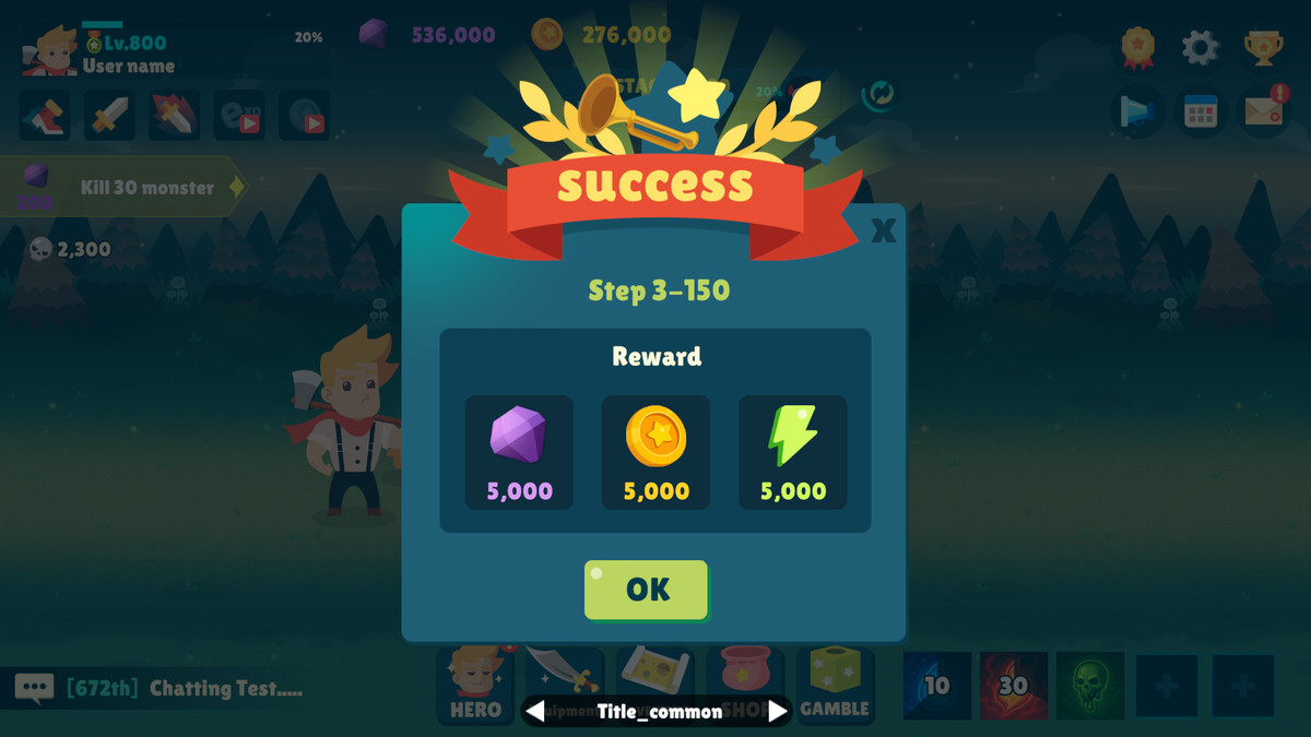 Idle Game Horizontal UI Kit