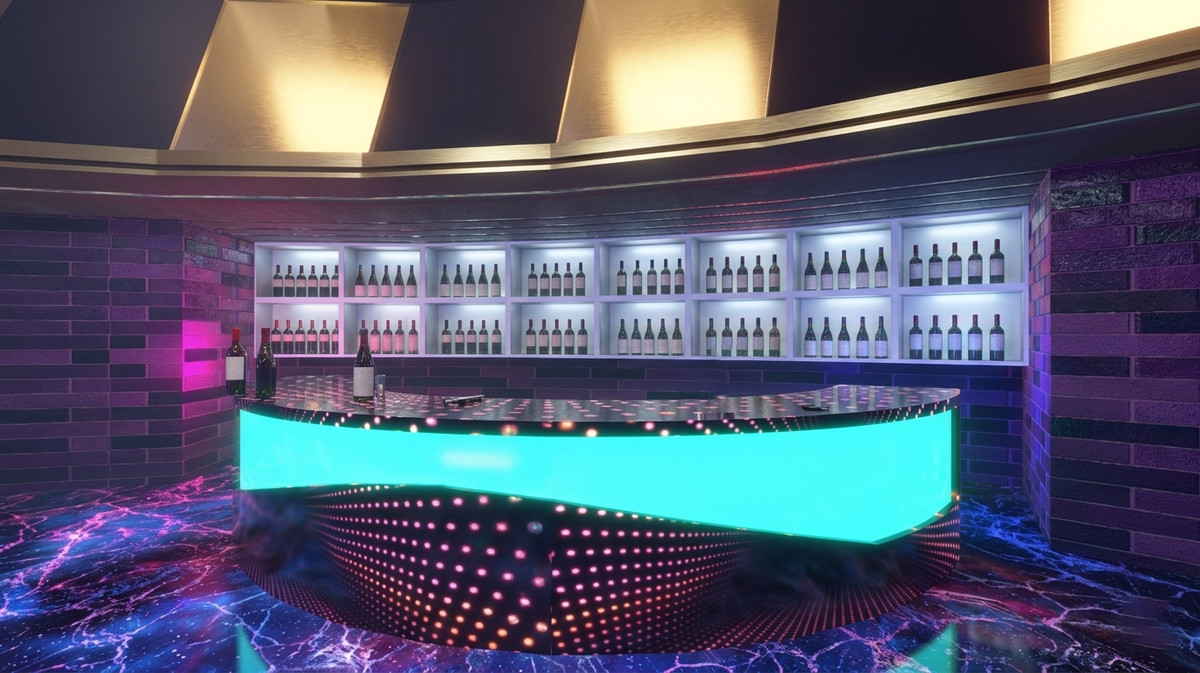 Neon Nights: Mobile Club Environment fully optimized mobile ready