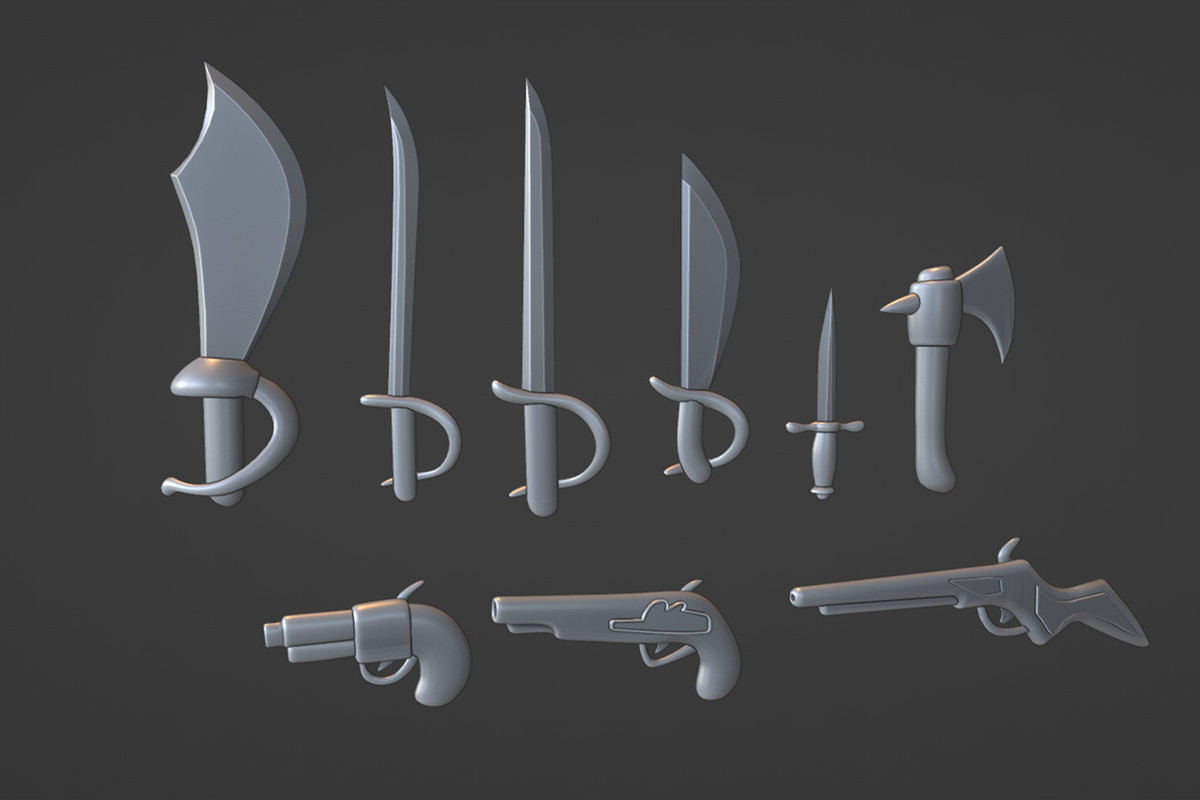 Toon Pirates Melee Weapons Pack