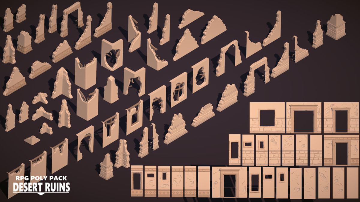 RPG Poly Pack - Desert Ruins