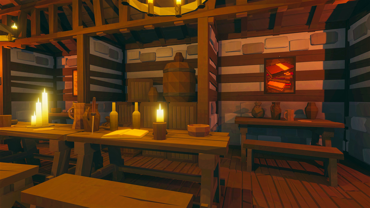 Low Poly Medieval Interior and Constructions