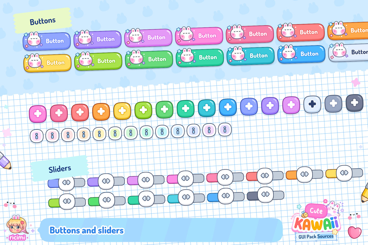 Cute Kawaii GUI Pack Sources
