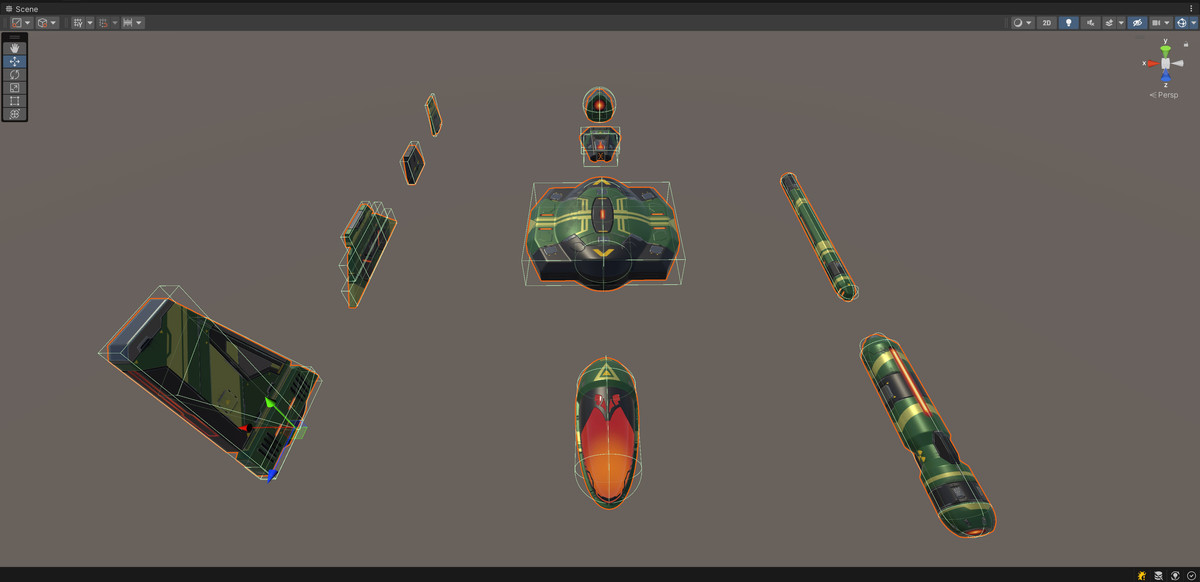 Sci-Fi Modular Spaceship Night Aye