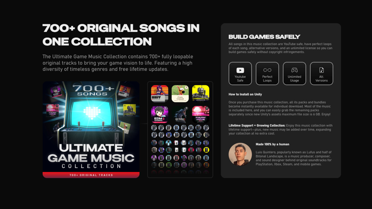 Ultimate Game Music Collection (700+ tracks) Cyberpunk, EDM, 8-Bit, Fantasy, RPG