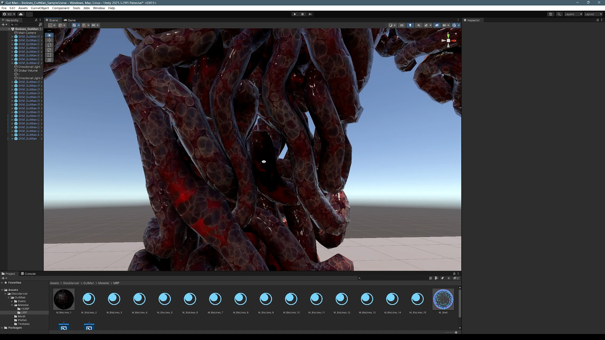 Bio Lines: Gut Man, a Humanoid Character for horror games