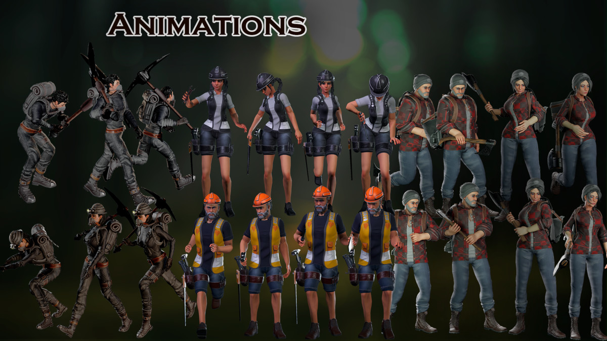 Urban, Mining & Lumber – Modular Character Bundle