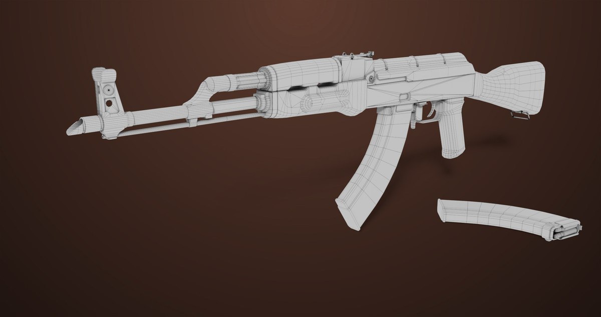 Light Machine Gun 10 Black URP HDRP Textures