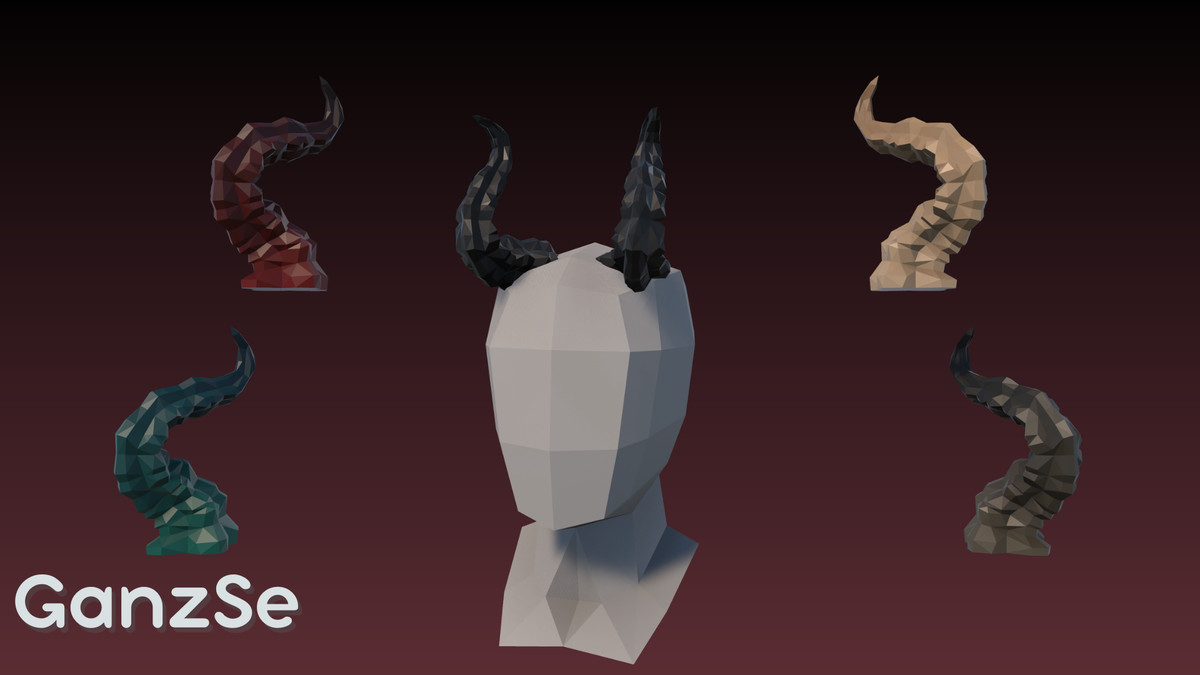 GanzSe Horns - Fantasy Low Poly Pack