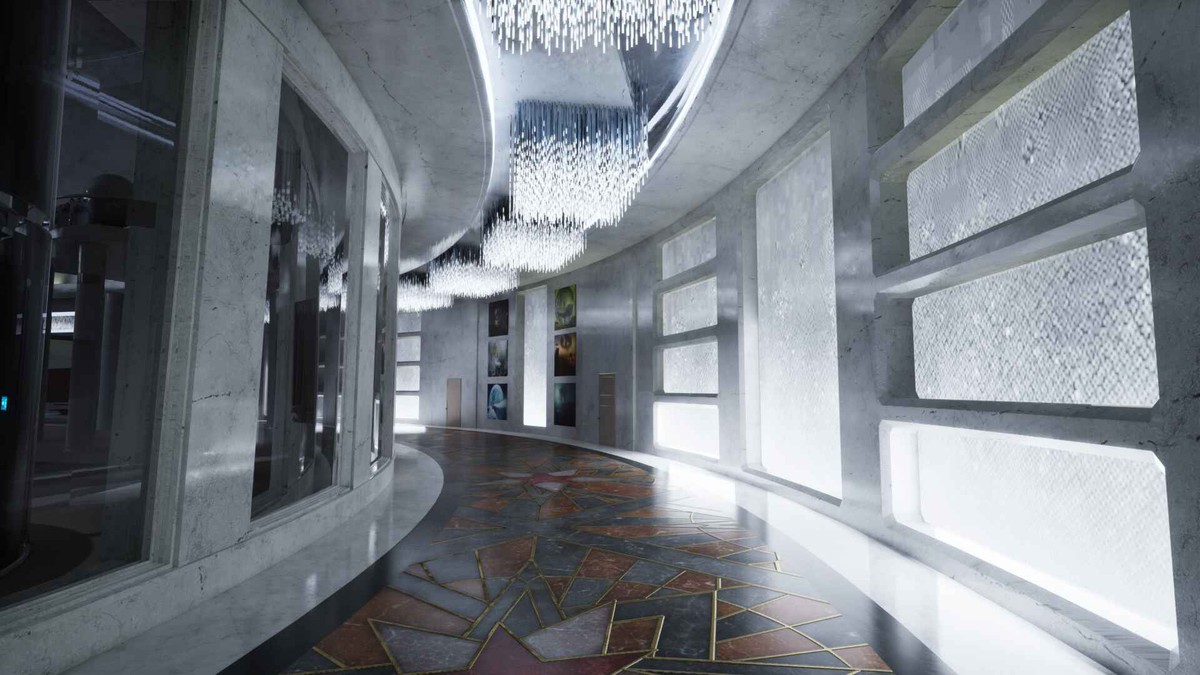 Futuristic Luxury Hotel – Sci-Fi Resort Environment