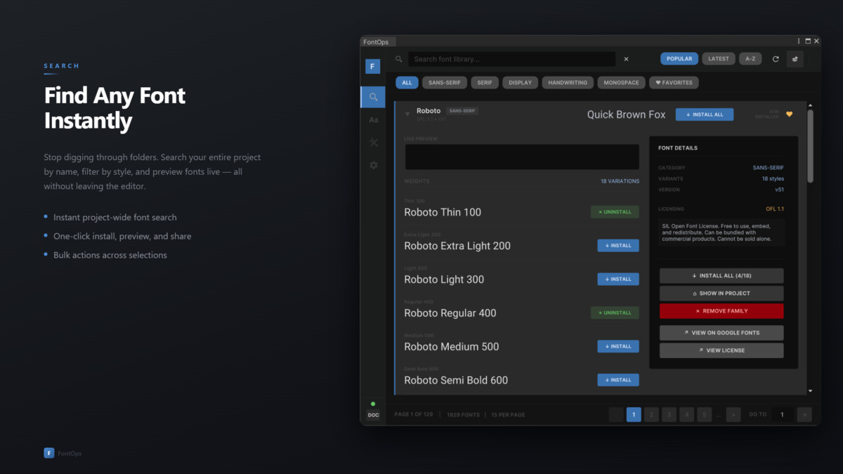 FontOps - Font Manager