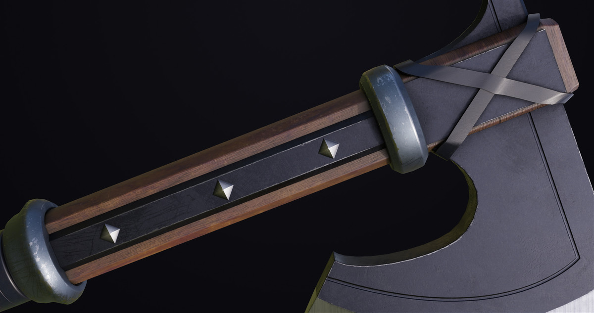 Battle Axe 14 Blue URP HDRP Textures