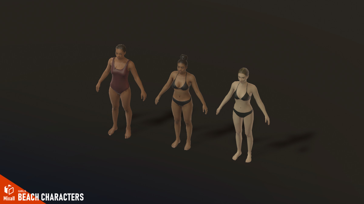 Beach characters - Girls