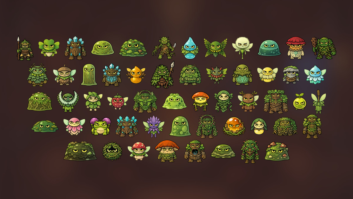 Forest Nature Creatures Enemies Pack Fantasy RPG Tower Defense Survival Games