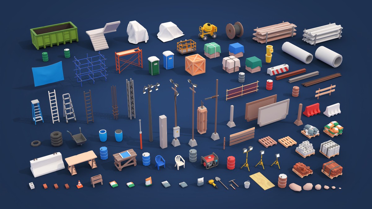 Construction - Low Poly 3D Models Pack