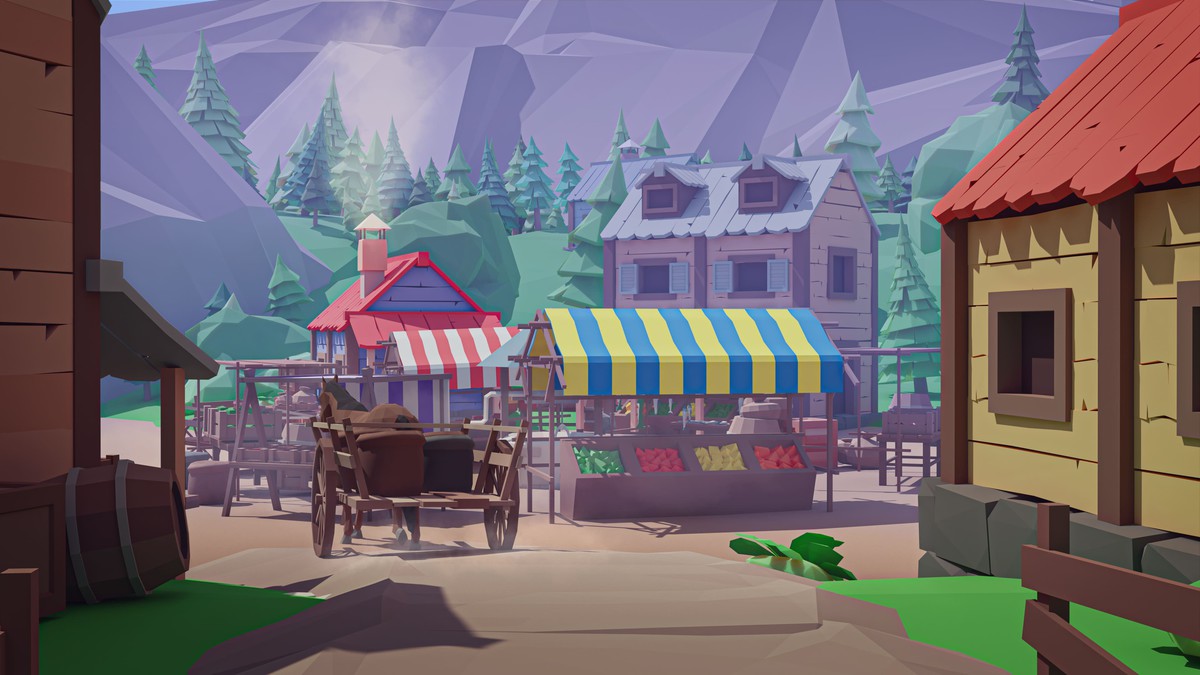 Village - Low Poly 3D Models Pack