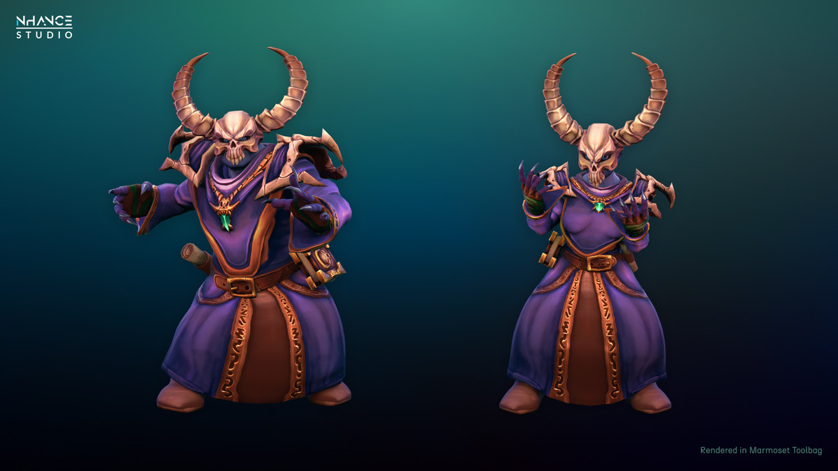 Stylized Fantasy Necromancer Outfit