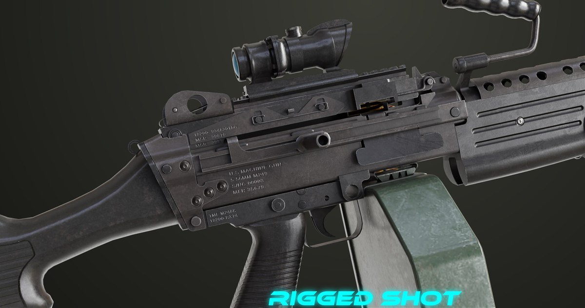 Machine Gun 12 URP HDRP Textures