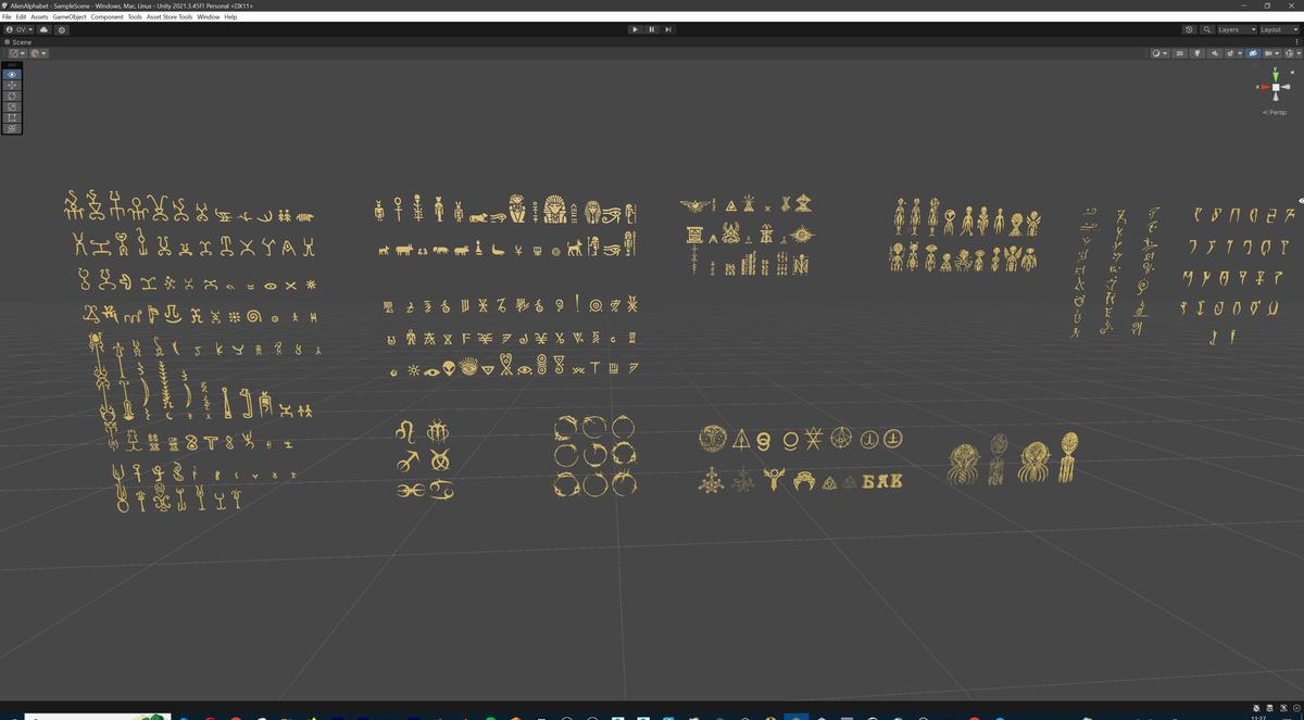 Alien Character Megapack with Unique Alphabet (500+ letters)