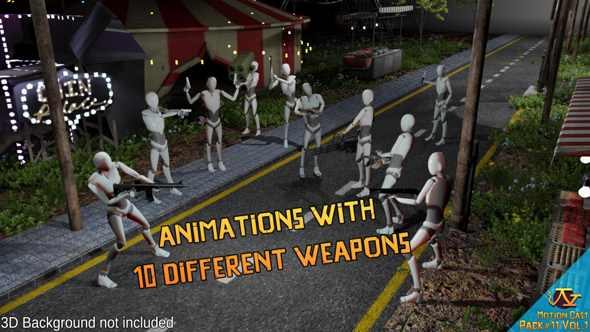 Classic 3D Survival Horror animations (Motion Cast#11 Vol.1)