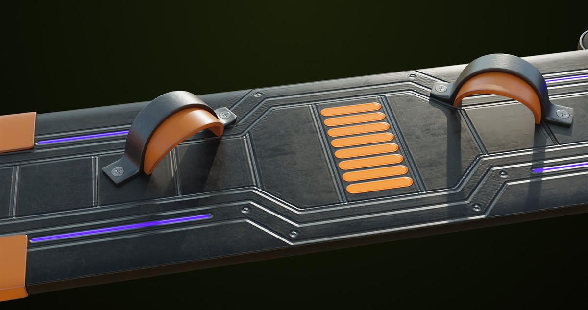 Sci Fi Hoverboard 08 URP HDRP Textures