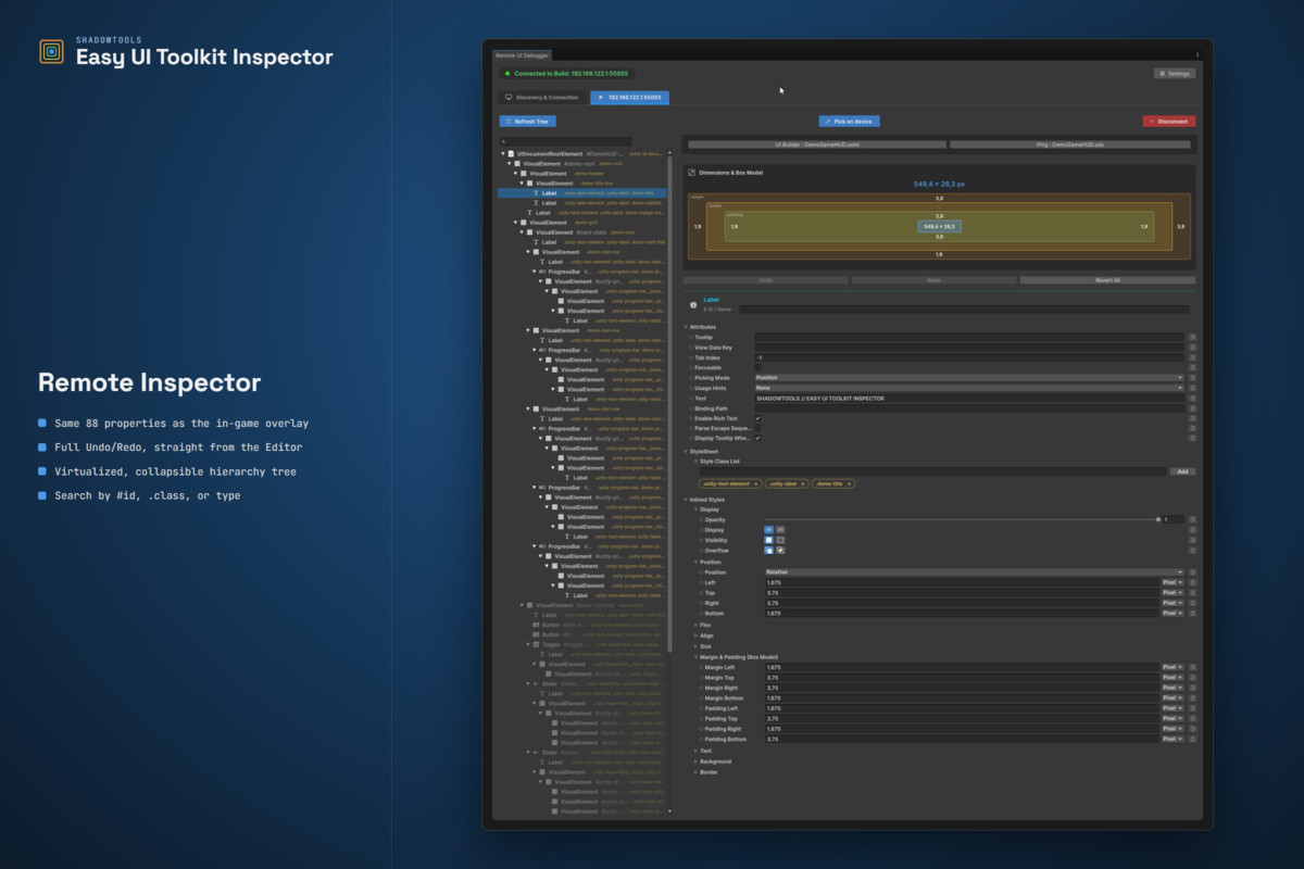Easy UI Toolkit Inspector