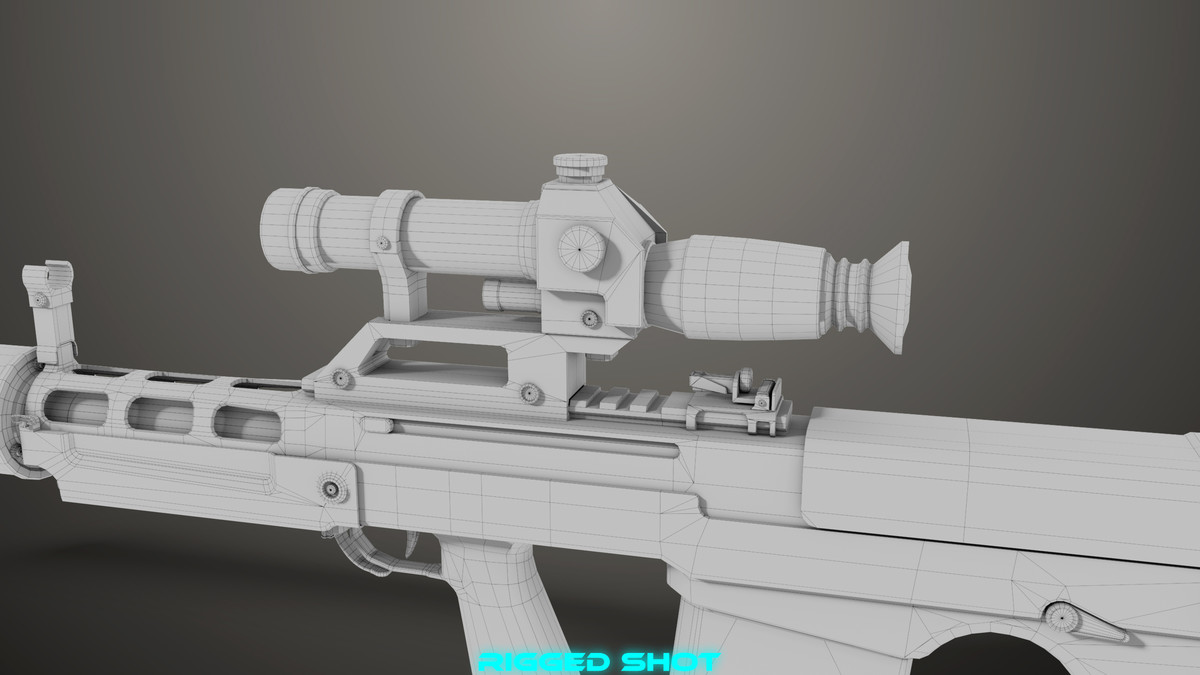 Sniper 05 Black and Sandal Single Mat URP HDRP Textures