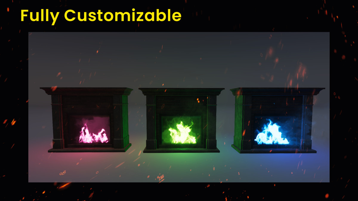 Realistic Fire VFX (VFX Graph Fire, Flame VFX, Fireplace VFX, Torch VFX, Fire)
