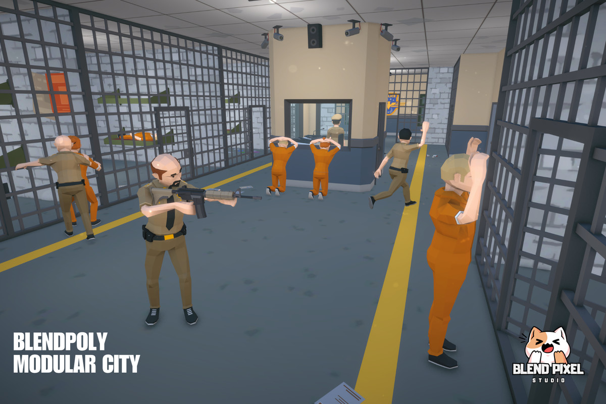 BlendPoly Modular City - Low Poly Assets