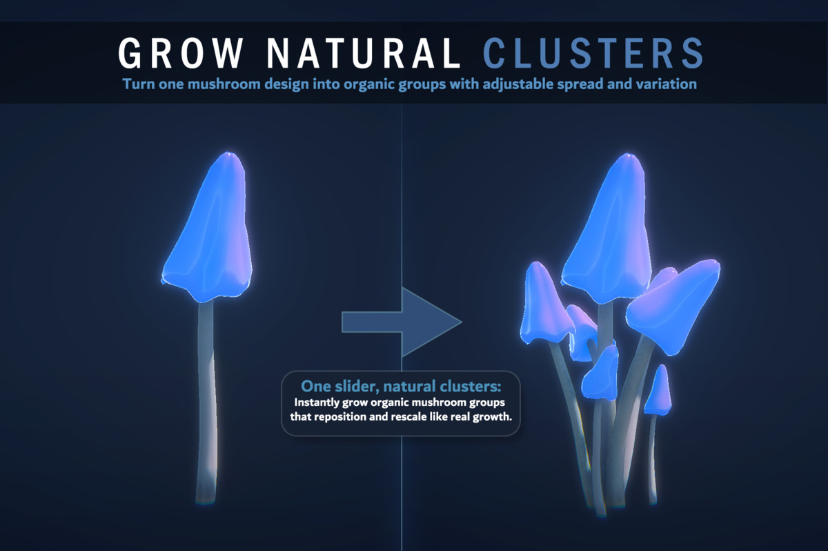 Mushroom Shaper - Stylized Fungi Editor & Mesh Generator