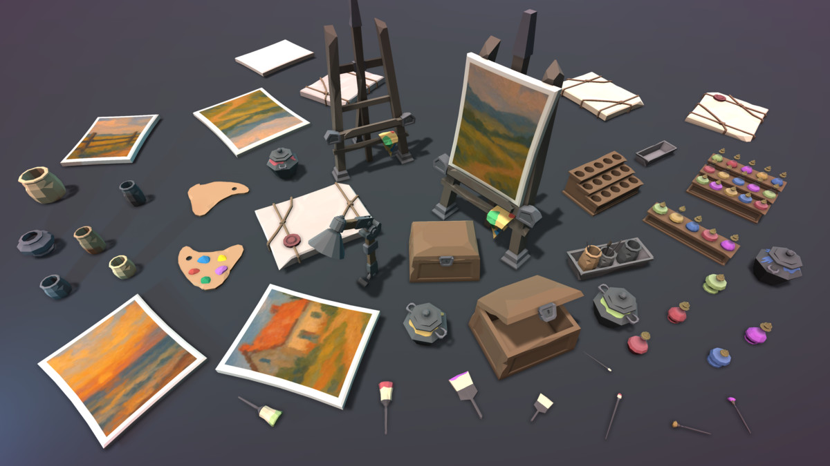 STYLIZED Fantasy Workshops & Crafting Vol. 2 - Low Poly 3D Art