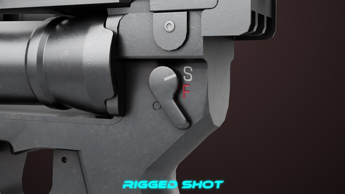 Grenade Launcher 04 Black URP HDRP Textures
