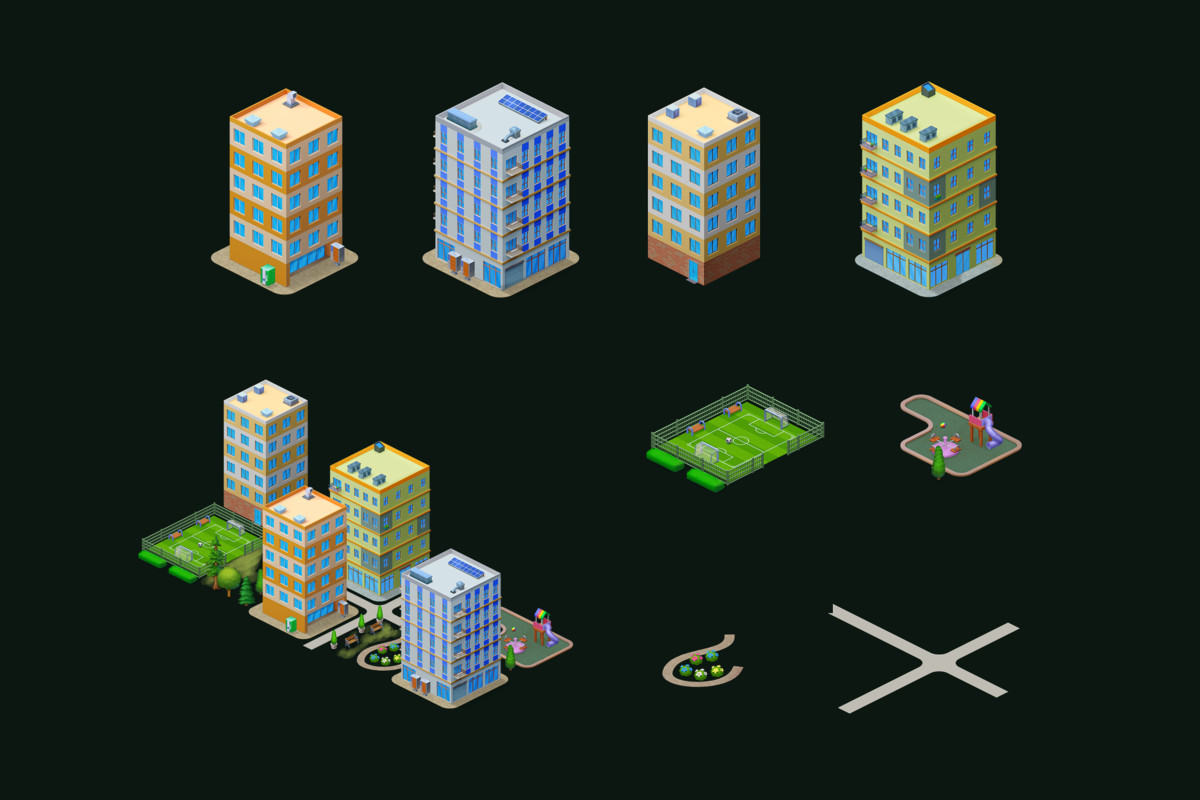 Isometric City Blocks Pack