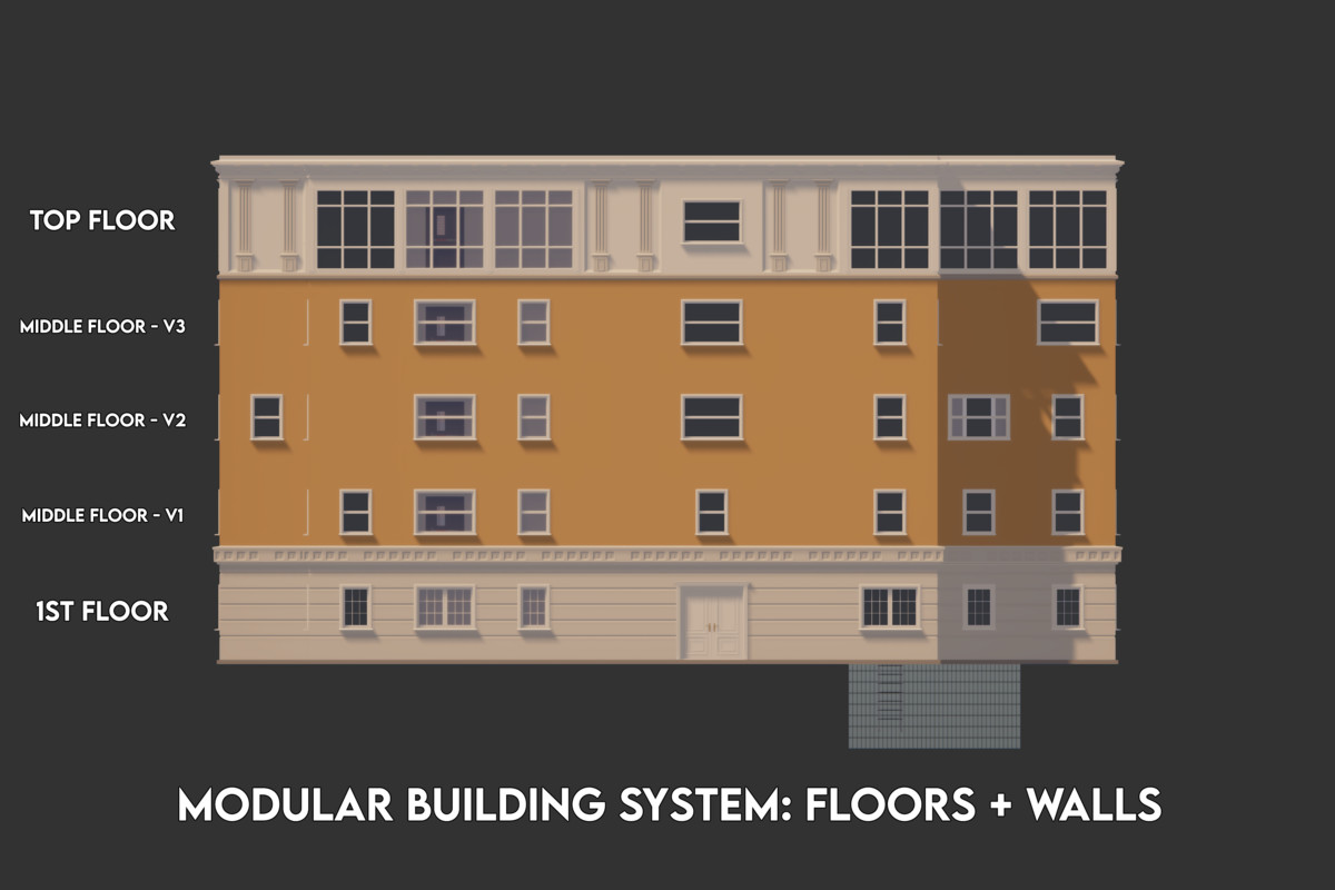 Low Poly Apartment Interior & Exterior