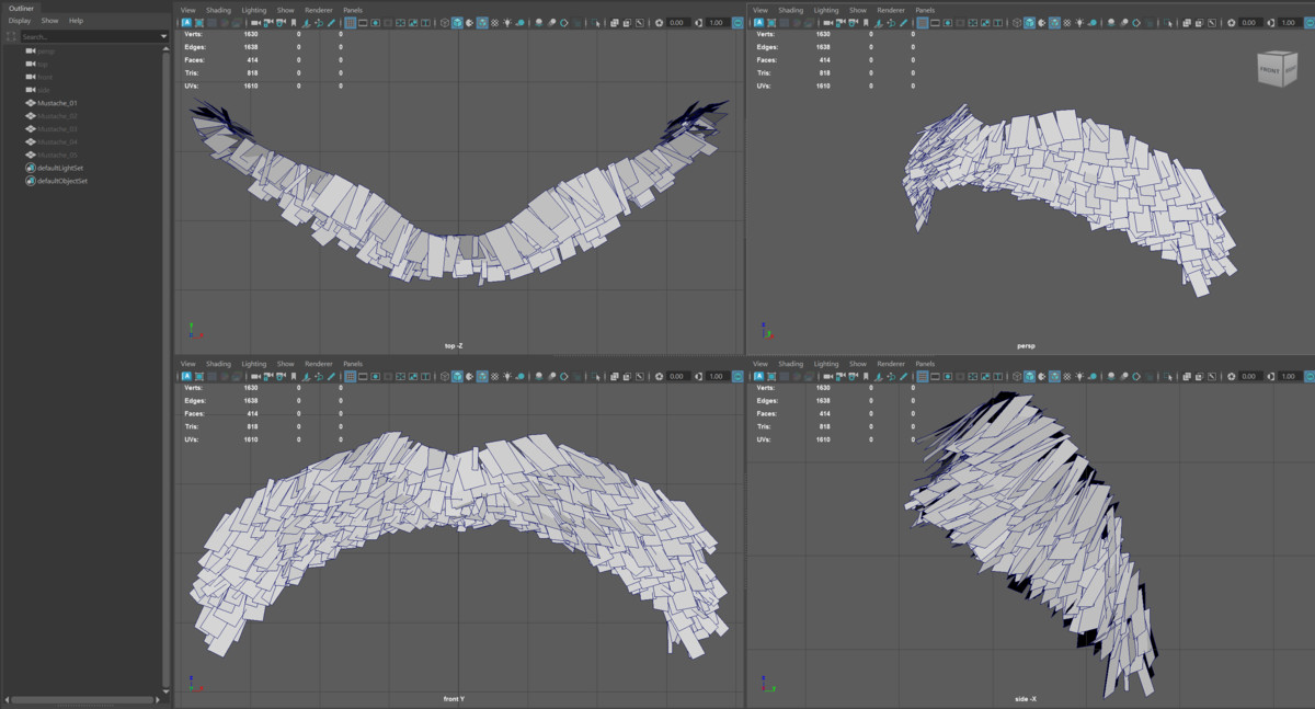 Moustache Pack Vol. 1 Real-Time Facial Hair Styles
