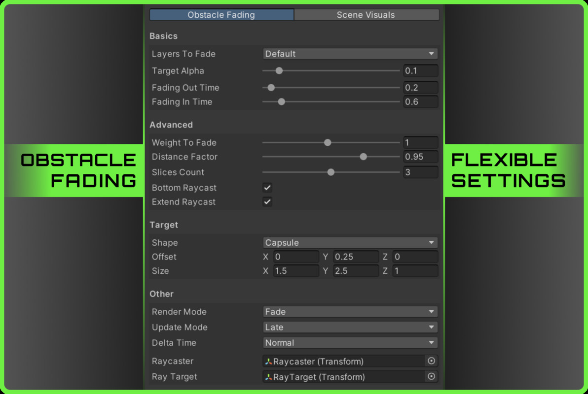 CAMERA 4Games: 3rd Person & Top-down + Obstacle Fading