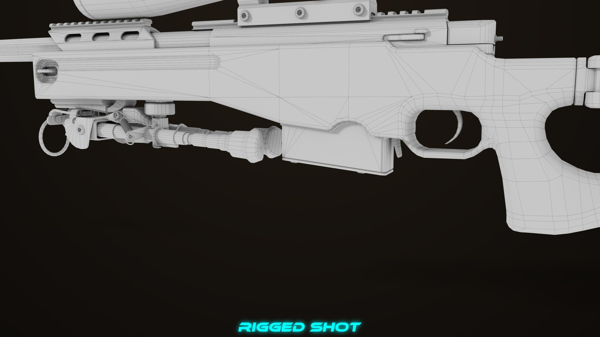 Sniper Rifle 03 Green URP HDRP Textures