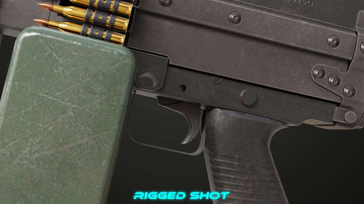 Machine Gun 12 URP HDRP Textures