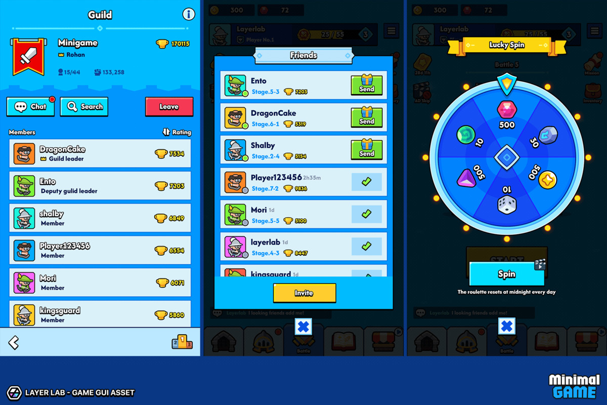 GUI Pro - Minimal Game Blue