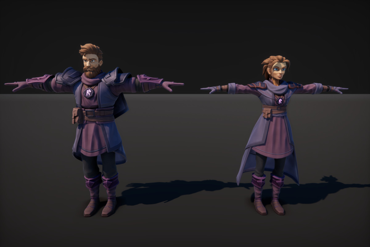 Stylized Fantasy Mage Characters