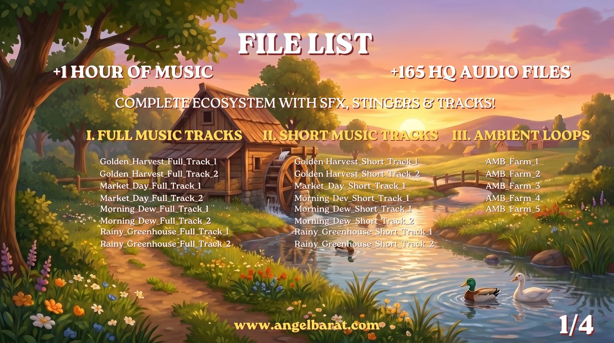 Cozy Farming - Complete Music & SFX Bundle