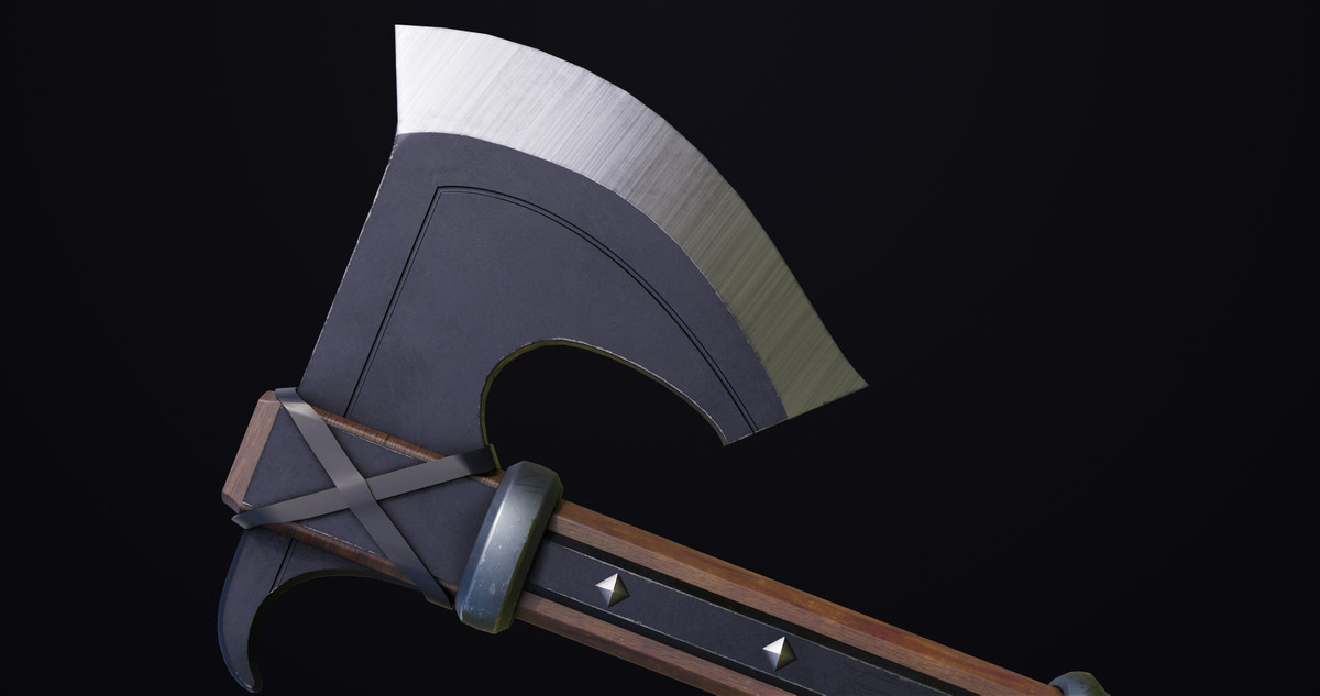 Battle Axe 14 Blue URP HDRP Textures